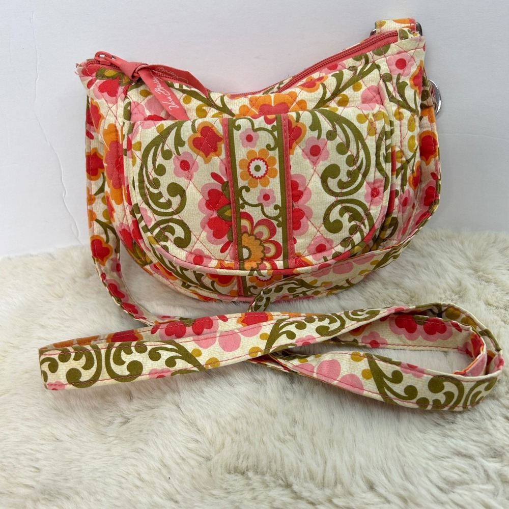 Vera Bradley Symphony in Hue‎ Floral Quilted Cotton Crossbody Bag Purse